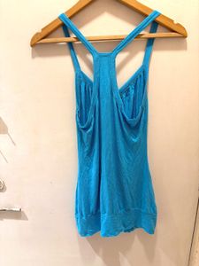 Blue Racerback Tank Top