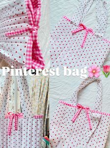 Heart Print Quilted Tote Bag🌸🎀