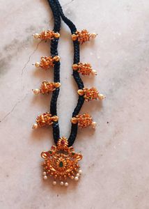 Lakshmi Locket Black Thread Chain