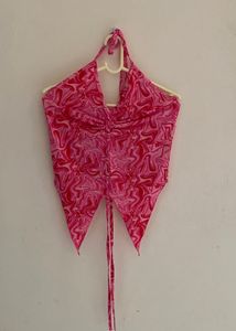 Pink Swirl Halter Top