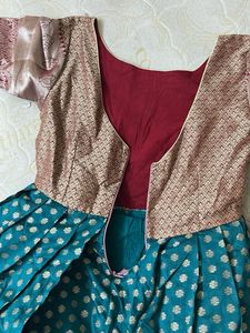 Green &amp; Gold Lehenga Choli