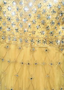 Beautiful Thread And Mirror Work Gown💛