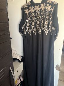 Elegant Black Embroidered burkha