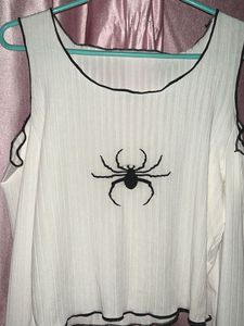 White Spider Graphic Tank Top