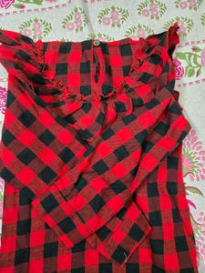 Red Plaid Top