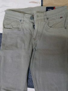 Men&#39;s Olive Green Denim Pants