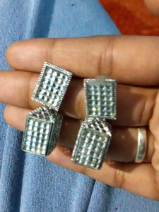 Sparkling Silver Drop Earrings