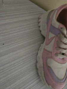 Pink &amp; White Sneakers