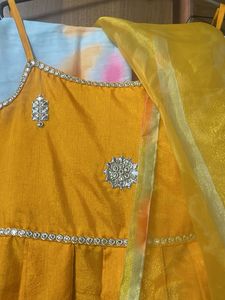 Tie-dye Print Palazzo &amp; Kurta With Dupatta