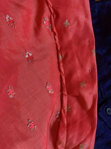 Girl&#39;s Pink Blue Lahenga 4-6 years without chunri