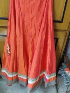 Coral Lehanga Choli Dupatta