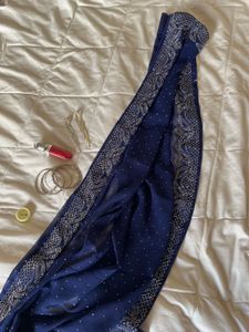 NEW rhinestone saree with running Blouse