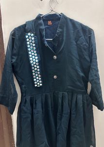 Teal blue co-ord Set With Georgette fabric