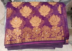 Purple &amp; Gold Sari
