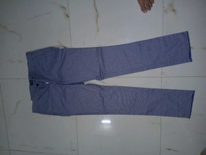 Blue Checked Dress Pants