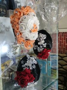 Hair Juda With Beautiful Rose And Stone
