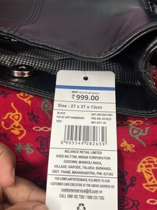 Black Leather Sling Bag