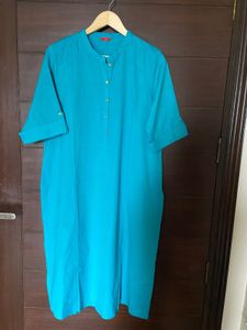 W Women’s Firozi (blue) Pintuck Kurta (18)xxxl