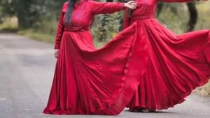 Elegant Red Ethnic Gown