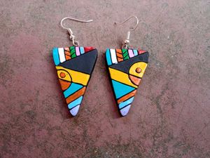Triangle Terracotta Earrings