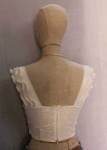 White Ruffle Crop Top