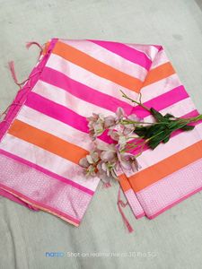 Multicolored Pink Saree
