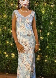 Floral Print Long Dress