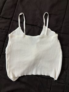 White Criss Cross Crop Top