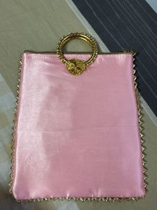 PINK PARTY WEAR SMALL POUCHY BAG