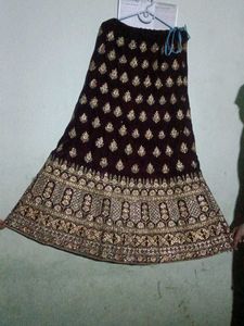 Elegant Embroidered Lehenga Skirt