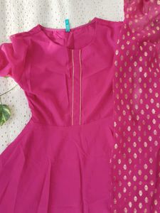 Pink Anarkali Kurta Set