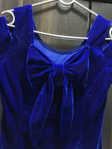 Blue Vlevet Dress