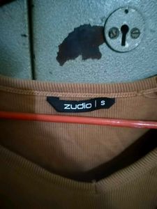 Brown V-Neck Crop Top