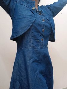 Denim Frock With Coat