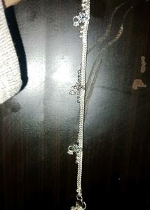 Silver Anklet with Charms