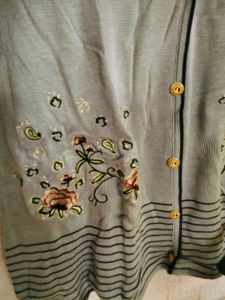 Embroidery &amp; Button Shirt