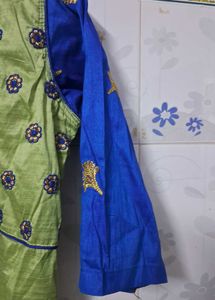 Green &amp; Blue Ethnic Gown  2xl