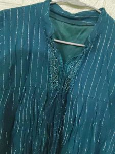 Elegant Teal Embellished Top