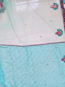 ⚡Women Net Blue Saree
