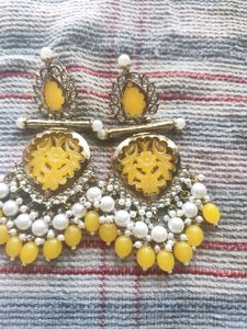 Yellow Cut Earrings