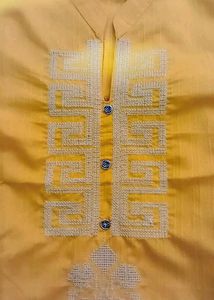Yellow Embroidered Kurta