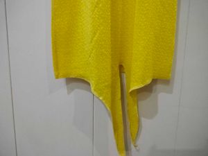 Yellow Top With Sequins On Shoulders