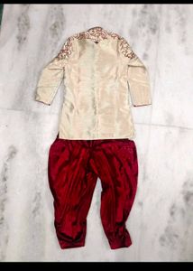 Boys&#39; Ethenic Sherwani Kurta Set With Bottom