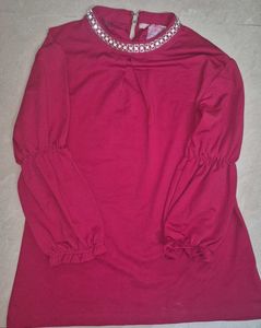 Beautiful Burgundy Embellished Top