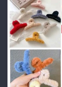4 Pcs Fleece Fur Large Hair Clutchers