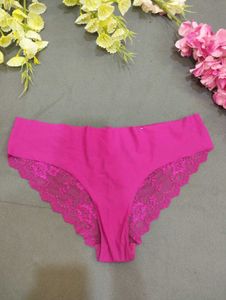 Pink Lace Trim Underwear✨