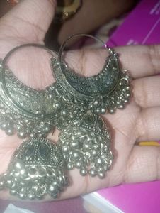 Oxidised Black Earings