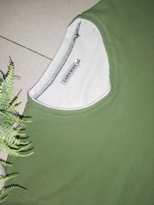 Zara Men light Green Tshirt