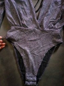 Sparkling Silver Bodysuit XL