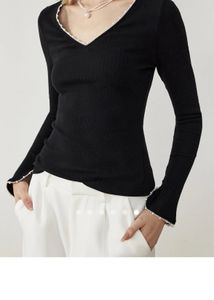 Ribbed V-Neck Top